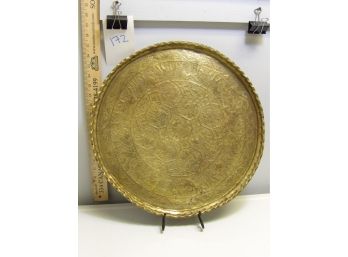 Brass Tray Hand Tooled