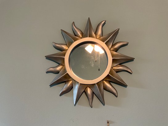 Sunburst/Starburst Silver Wall Sun Mirror