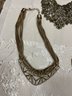 Lot Of 4 Women's Statement Fashion Necklaces See Photos
