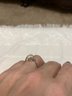 Silver Cubic Zirconia Wave Ring Size 8