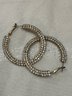 Lot Of 2 Ladies Gold Tone Sparkly Hoops