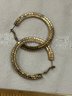 Lot Of 2 Ladies Gold Tone Sparkly Hoops