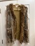 Ladies Size Large Knit Fur Vest With Fur Tassel Accents