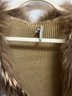 Ladies Size Large Knit Fur Vest With Fur Tassel Accents