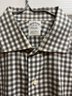 Brooks Brothers 16-34 Grey And White Checkered Button Down Mens Shirt