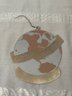 Peace On Earth Brass Christmas Ornament Disc 3.25 Gold Finish By Gloria Duchin