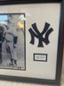 Framed B&W Photo Of Yankee Legends Babe Ruth & Yogi Berra Autographed Display Autographed By Yogi Berra W/COA.