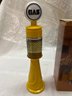 Avon Yellow 'Remember When' Service Station Gas Pump New With Box Bottle Still Full Excellent Box A Bit Damage