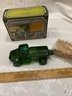 New In Box Vintage MAC TRUCK Big Mack  Green Glass OLAND After Shave Avon Bottle Full