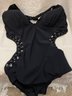 Lot Of 3 Ladies Black One Piece Swimsuits Size L And XL