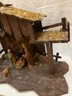 Vintage Art Plastics Nativity Set With Wood Manger Stable