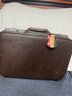 Vintage American Tourister Briefcase Size Hard Shell Brown Luggage With Keys