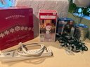Christmas Decor Indoor Outdoor Lights And Blow Up Santa Lot With Power Strip