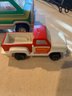 Vintage 1970s Tonka Lot Tonka Corps Green Yellow Toy Van Die Cast And Red And White Plastic Pickup