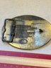 1982 Eighth Edition Hesston Rodeo Vintage Belt Buckle Heavy Metal Western Collector