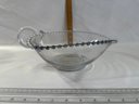 Imperial CANDLEWICK CRYSTAL Large 9.25 Inch Finger Loop Handle Hobnail Edge HEART BOWL