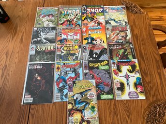 Lot Of 17 Vintage Comic Books All Marvel Comics Thor Silver Surfer Spider-man Punisher X Men And More