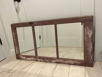 40x21 Repurposed Old 3 Pane Window Mirror Shabby Chic Country Home Decor