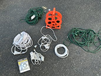 Lot  Of Indoor Outdoor Extension, Cords Timer And More See Photos