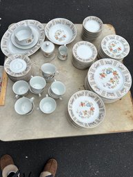 Vintage Crescent Fine China By Ranmaru Spring Moon Japan Dinnerware Set