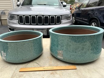 Set Of 2 Outdoor Planters Excellent Condition Made In Vietnam
