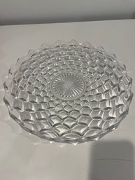 Fostoria Glass American Cube Clear Diamond Large 14 Inch Serving Platter