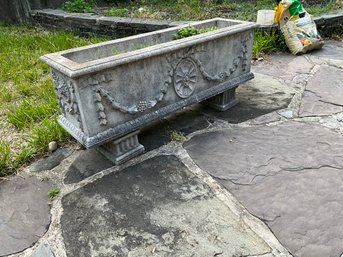 Haddon Stone Adam Trough Elegant Rectangle Stone Planter