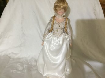 Vintage1998 Manorville Collection Ltd. 12' Princess Diana Doll With Crown