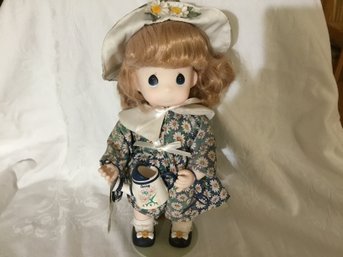 Precious Moments 1995 2nd Edition 12' Garden Of Friends April Daisy Doll & Stand