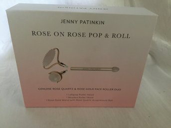 JENNY PATINKIN Rose On Rose Pop & Roll Quartz & Rose Gold Face Roller Duo