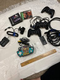 Video Game Lot Playstation Controllers Games HDMI Wire And More See Photos