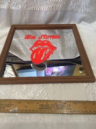 Vintage 13x13 Rolling Stones Logo Mirror