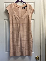 Blush Pale Pink Bandage Dress From French Connection Size 12