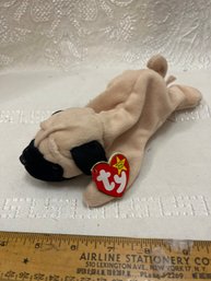 TY Beanie Original Baby Pugsly 1996 Excellent
