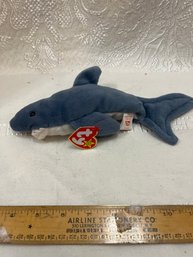 Vintage TY Beanie Baby Crunch The Shark Plush Toy Stuffed Toy Shark Vintage Shark Toy 1996