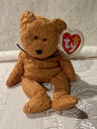 Fuzz Teddy Bear 1998 Beanie Baby 4th Swing Tag Generation Excellent