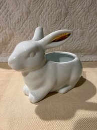 Threshold Porcelain Bunny Rabbit Candy Dish Succulent Planter White With Gold Ears
