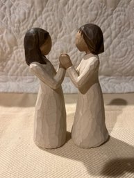 Pair Of 5in Willow Tree Sisters By Heart Susan Lordi Demdaco Figurines 2000
