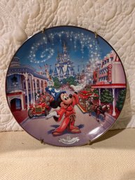8in Vintage Limited Edition Walt Disney World 25th Anniversary Plate Collection With Wall Hanger
