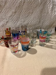 Lot Of Souvenir Travel Shot Glasses Mexico Aruba Vegas And More