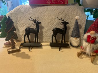 Gnomes Reindeer Stocking Holders An Decorative Christmas Trees Lot