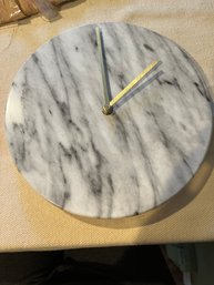 10in Marble Design Wall Clock Art Decor Needs Battery