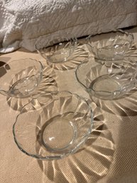Arcoroc France Arcade Bengale Scallop Glass Bowls Set Of 5