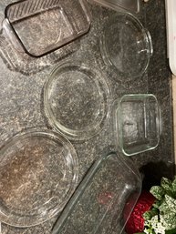 Glass Baking Casserole Cooking Pies Lot Of 6