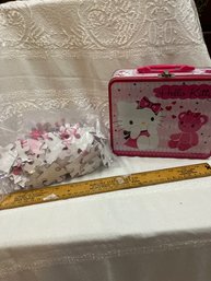 Hello Kitty Tin Box Jigsaw Puzzle Pink Plus 4 Hello Kitty 4x4 Spiral Notebooks 40 Sheets Each And Crayons