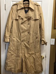 Rain-over Wool Mens 44 Long Overcoat Removable Wool Lining See All Photos