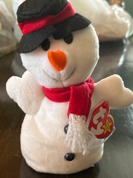 TY Beanie Babies Snowball The Snowman Excellent
