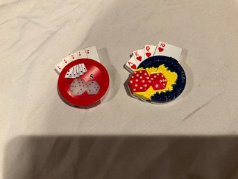 Lot Of 2 Playing Cards Dice Poker Gambling Themed  Lighters