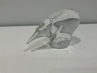 Unusual Spode Crystal Aardvark/Anteater By Wan Ya Hui Figurine Paperweight