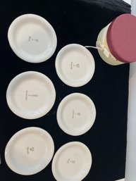 Set Of 6 Williams-Sonoma Wine Collection Dessert Appetizer 6 Inch Plates In Original Decorative Box